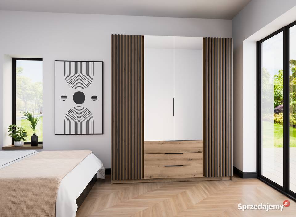 Duża pojemna szafa z lamelami 200 4 kolory z Chorzów