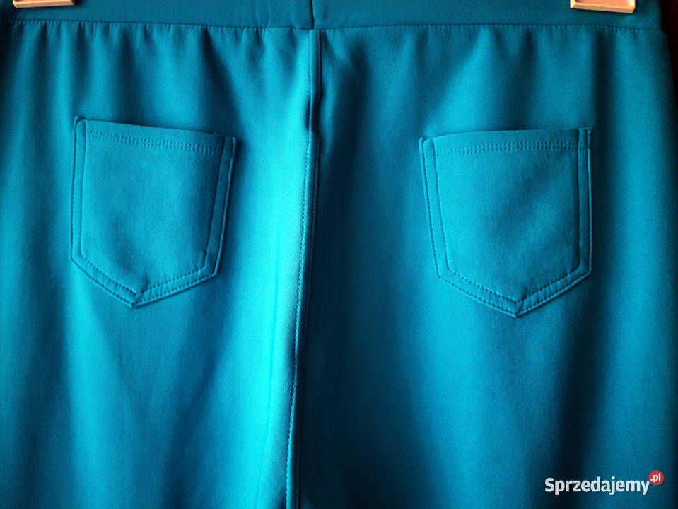 Legginsy damskie 34 kolano jasnoniebieskie