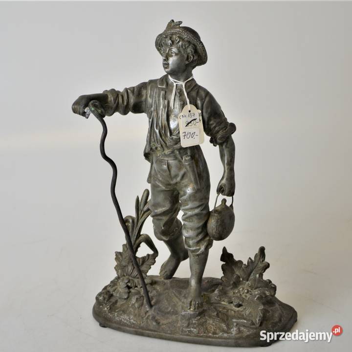 Łowca raków cynkal sygnowany Moreau Francja