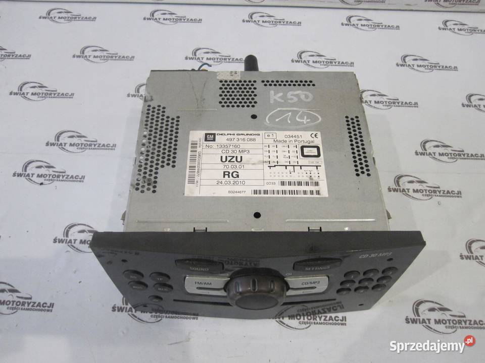 OPEL CORSA D LIFT 12r radio CD 13357160 Sprzęt audio fabryczny sprzedam