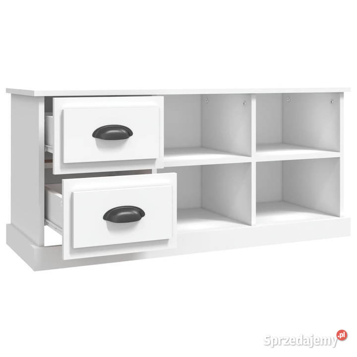 Szafka pod TV biała 102x355x475 materiał Szafki Warszawa