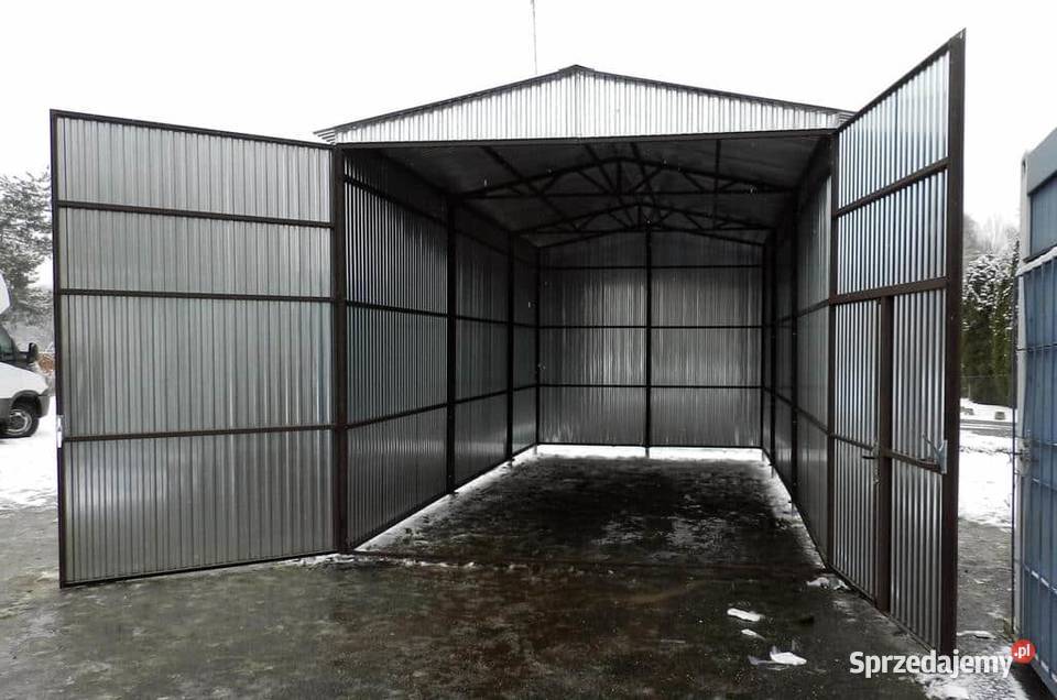 Blaszana montowana hala 48 m srebrna Kraków