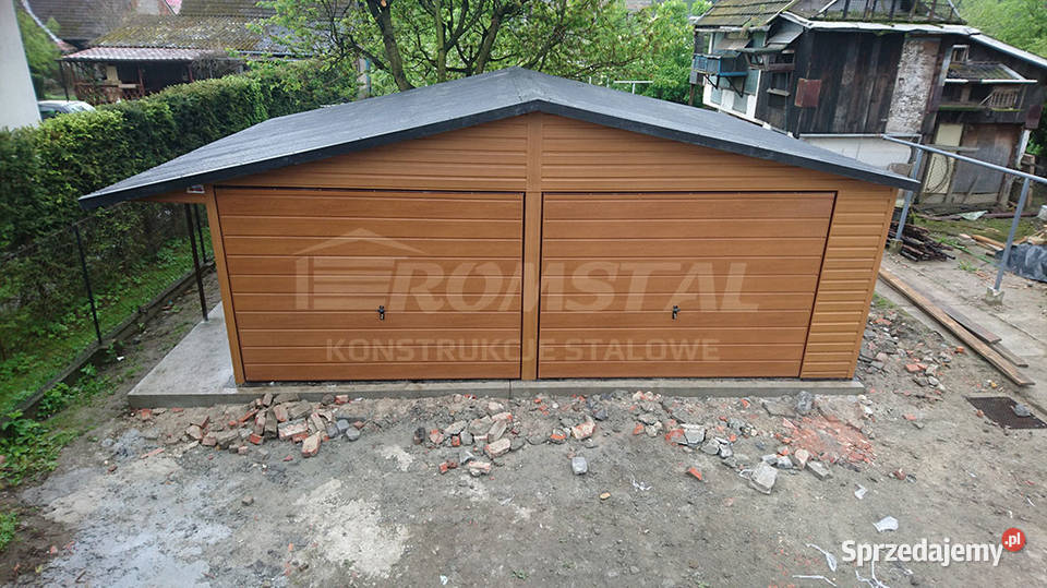 Garaż Blaszany 6x6 z dodatkowym zadaszeniem Połaniec