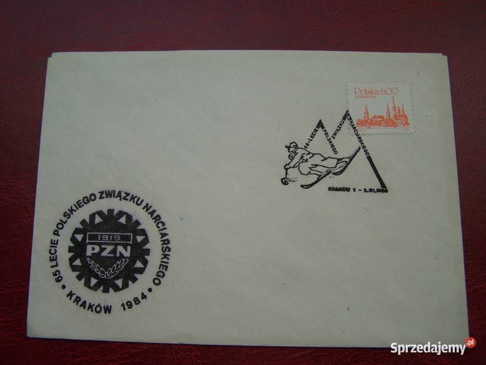 Polska 1984 Koperta Polski Związek Narciarski Filatelistyka