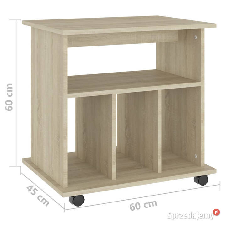 Szafka na kółkach dąb sonoma 60x45x60 WM808479