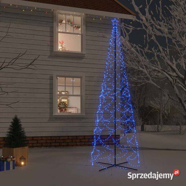 Choinka stożkowa 1400 niebieskich diod LED Taśmy LED mazowieckie Warszawa