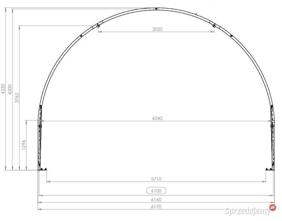 Hala namiotowa R2014 61 x 42 x 92 m dolnośląskie Żelazno