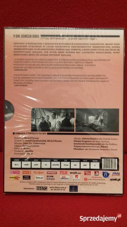 Dziewięć dni jednego roku nowy folia DVD mazowieckie Warszawa