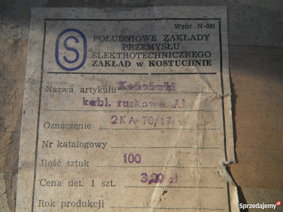 Końcówka kablowa oczkowa 2KA 7017 Aluminiowa Chlewiska