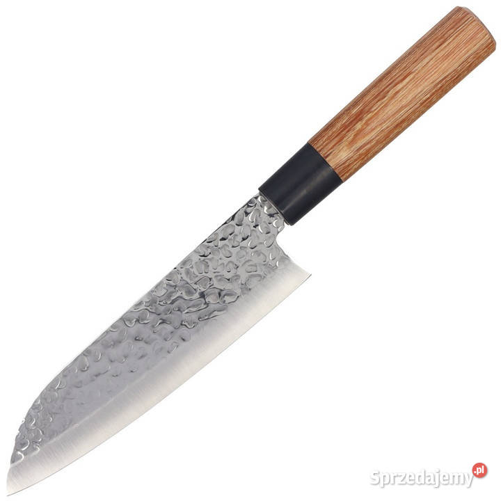 Nóż Tsubazo Santoku Pakka Wood Tsuchime Daido sprzedam