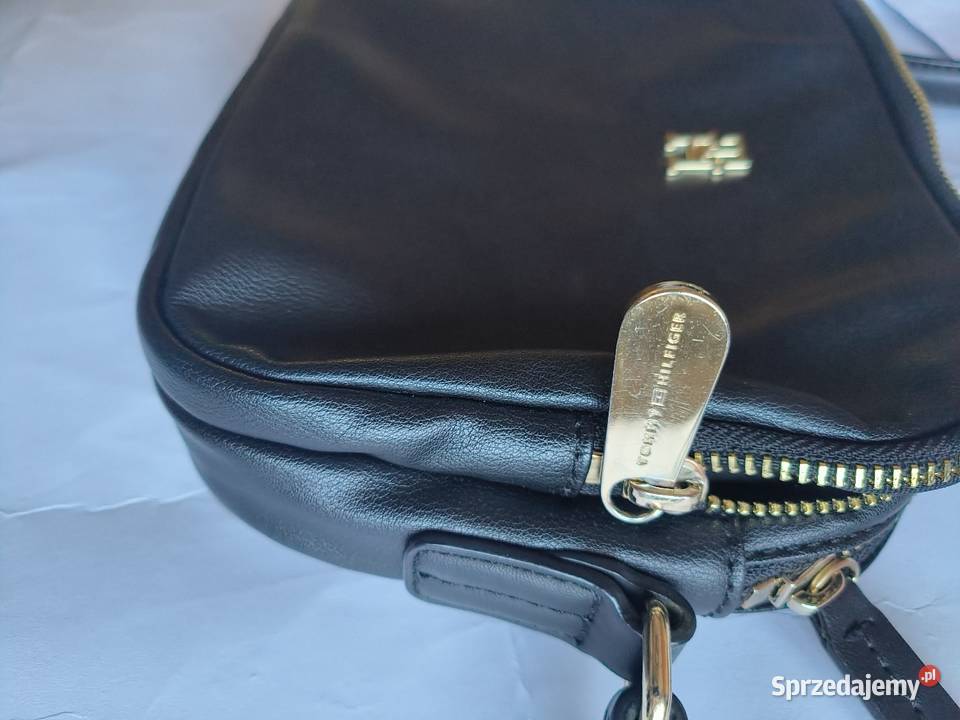 Torebka czarna Tommy Hilfiger dwukomorowa Myślenice