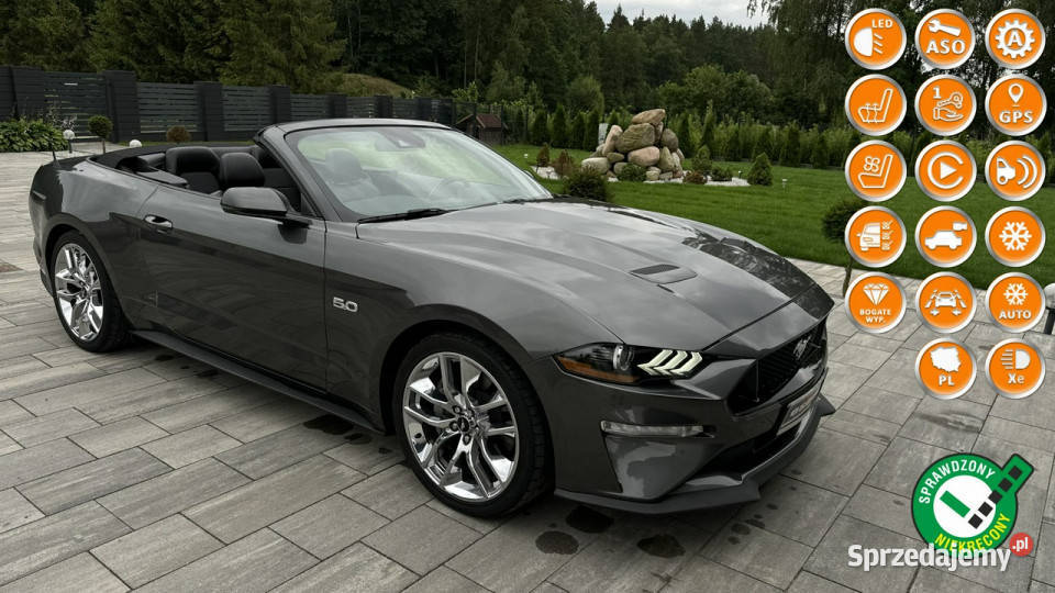 Ford Mustang 50v8 GTPremium 450 radar navi skóry aluminiowe felgi