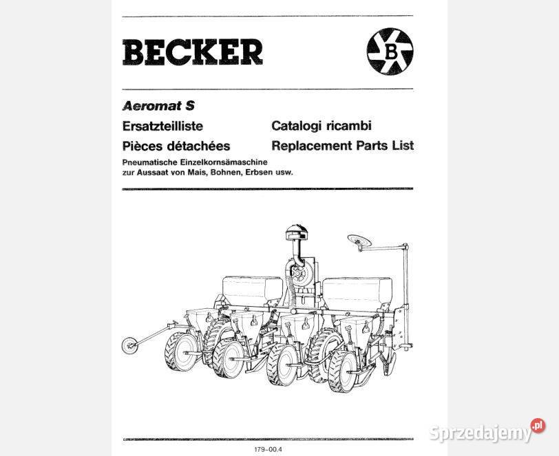 Becker Aeromat 84 87 S katalog części siewnik Kielce