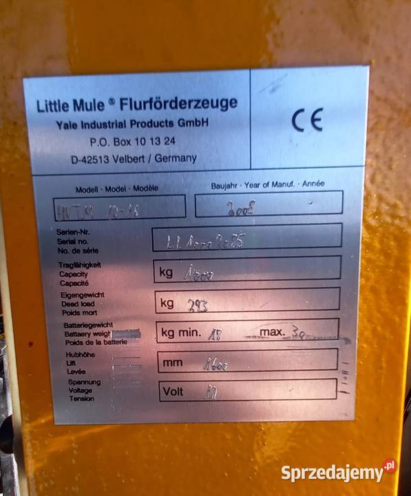 Na sprzedaż wózek widłowy podnośnikowy Little
