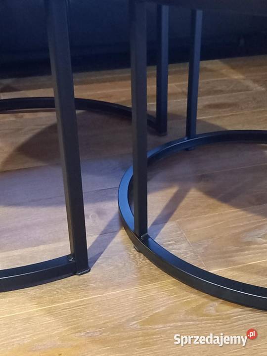 Zestaw stolików blat lity dąb corian Kotowice