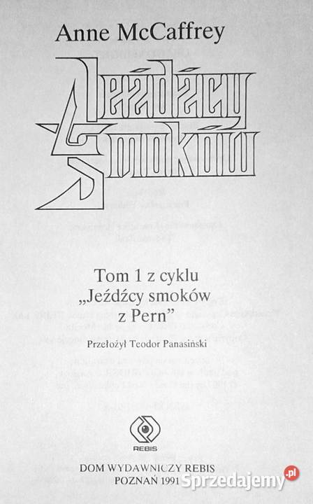 Jeźdźcy smoków Anne McCaffrey Rok wydania 1991 Chełm