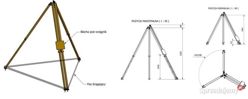 Wciągarka budowlana linowa 230V podnoszenie 500 małopolskie Brzezie