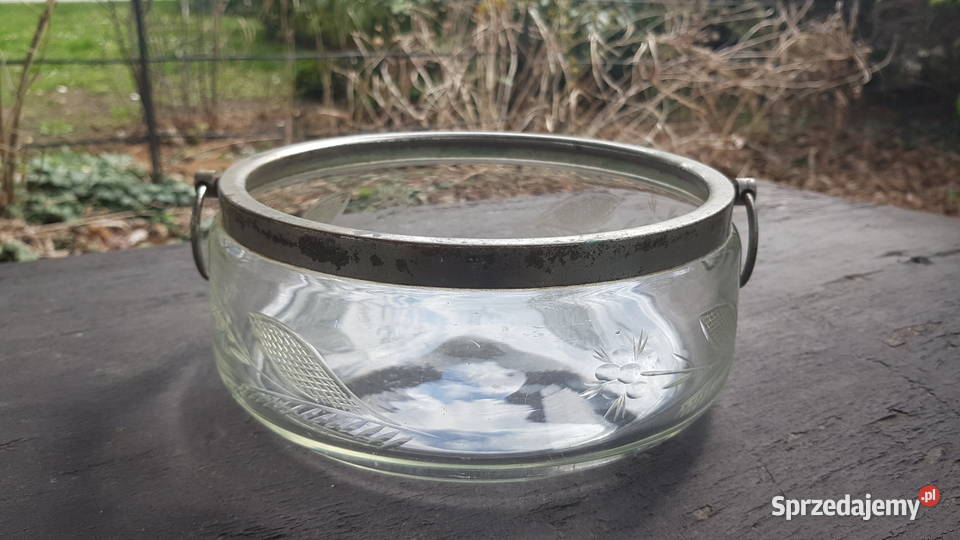 Trzy stare misy ze stalowymi uchwytami śląskie Myszków sprzedam