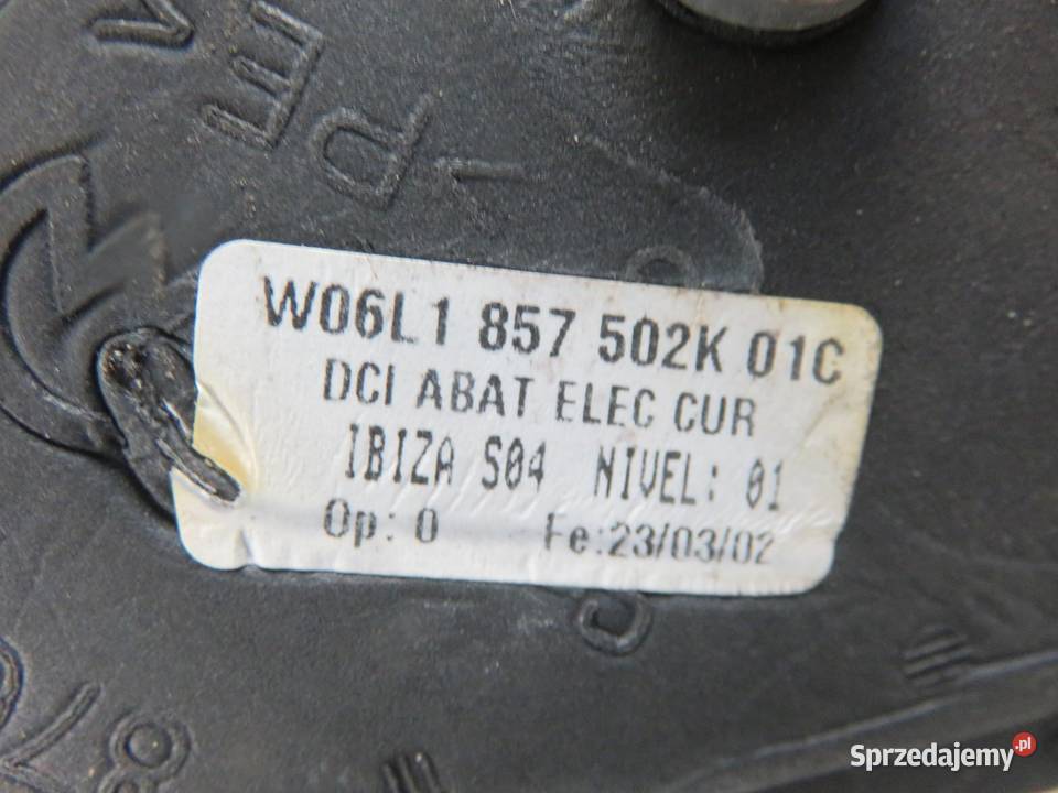 LUSTERKO PRAWE IBIZA III 8 PIN 6L1857502K LS7U osobowe