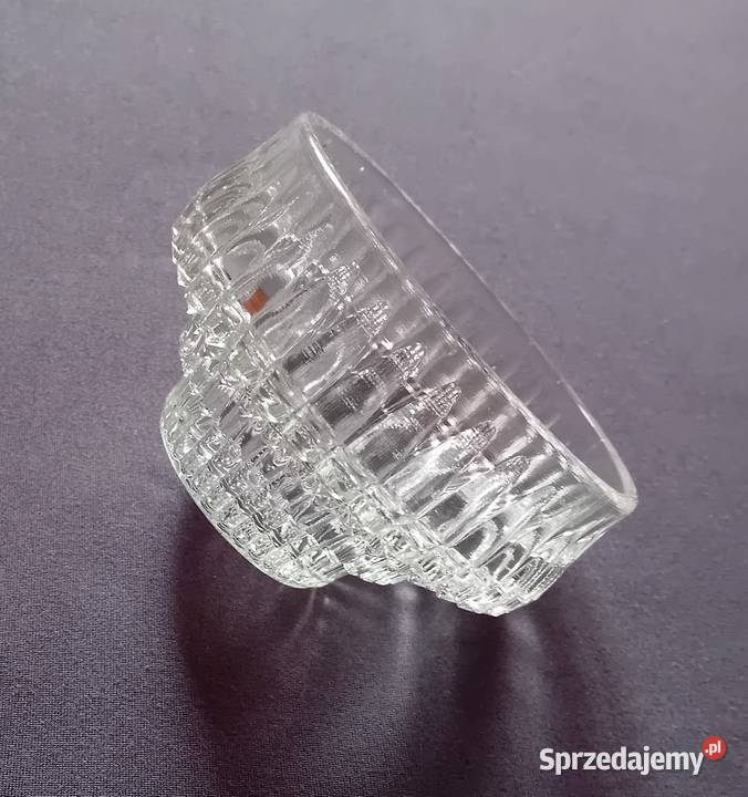 Skandynawska szklana miseczka świecznik druga Koźminek