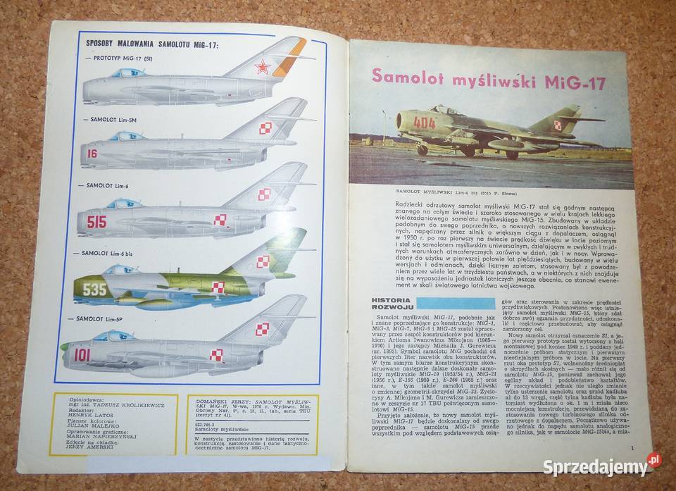 W Domański Samolot myśliwski MiG17 Warszawa