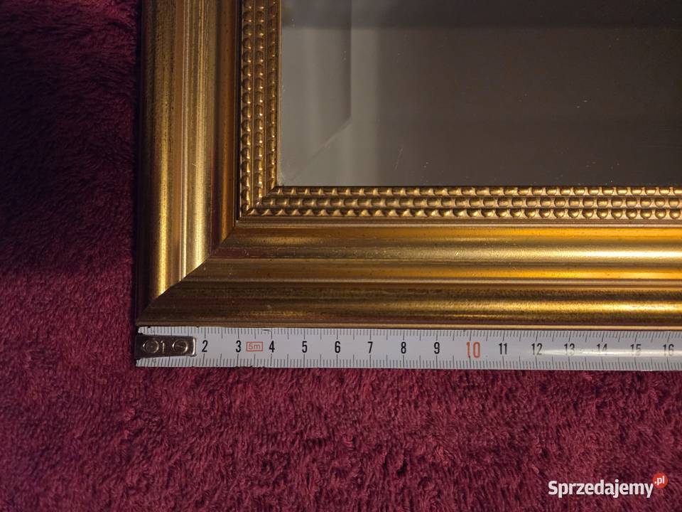 ładne solidne lustro złota drewniana rama 71 x