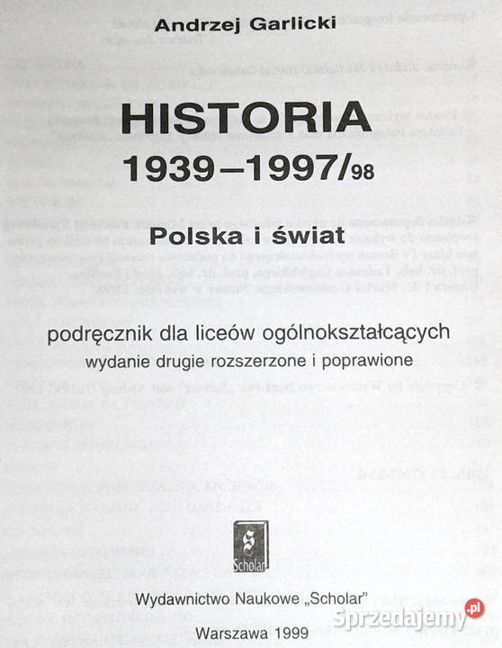 Historia 19391997 98 Polska i świat Andrzej sprzedam