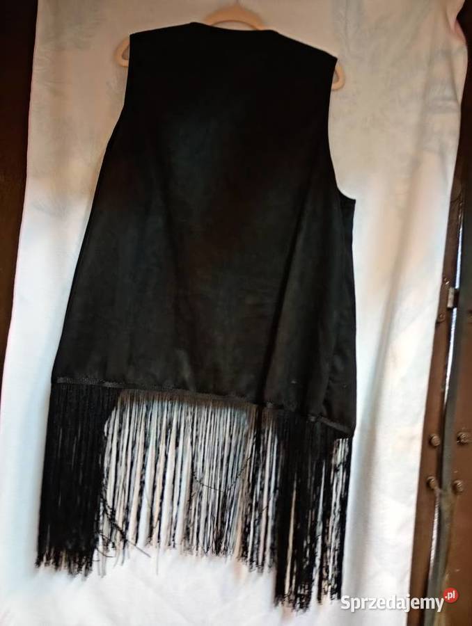 3XL4XL 4648 Ekskluzywna czarna kamizelka Kraków