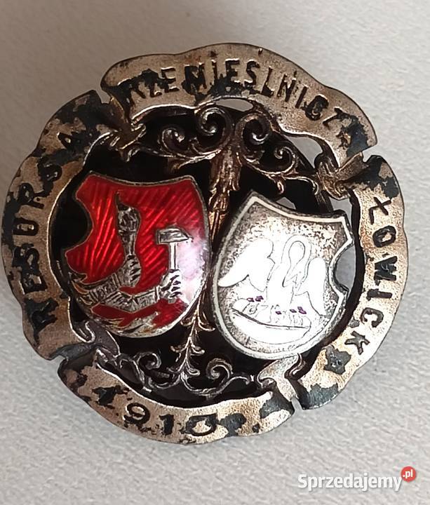 Odznaka Łowicka Resursa Rzemieślnicza 1910 Pozostałe Antyki, Sztuka, Kolekcje Łódź