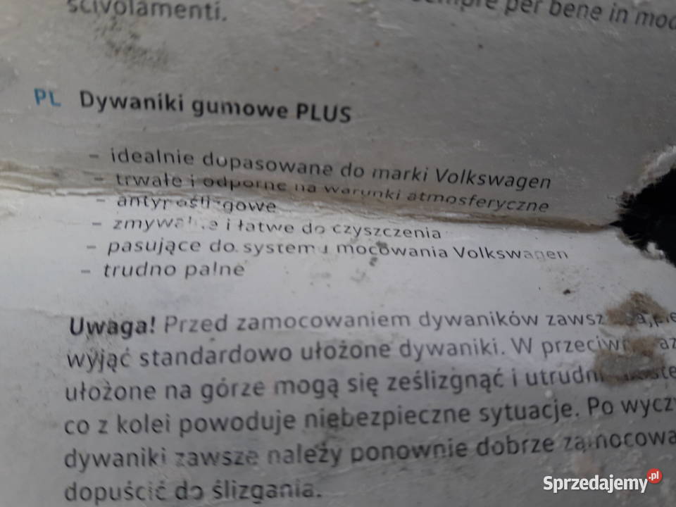 Dywaniki gumowe Volkswagen Tiguan 2016 Touran pomorskie Gdynia