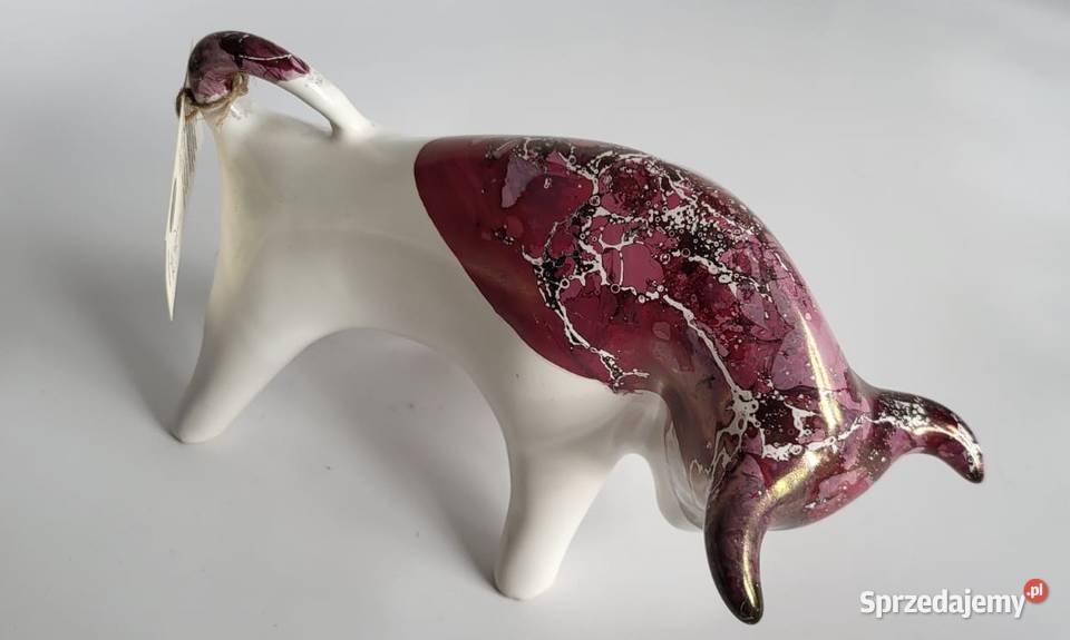 Figurka Byczek ceramiczny Znak zodiaku BYK Sierakowice