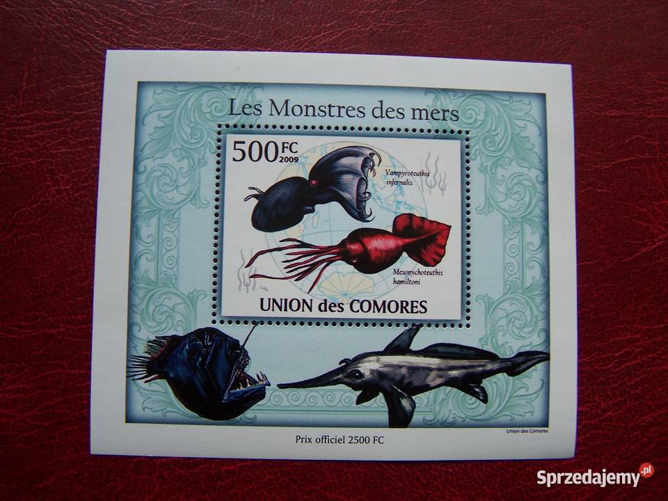 Komory 2009 MNH Ryby Głębin Zycie morskie Nakład Tychy sprzedam