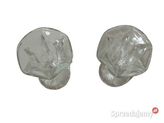 Szklane pucharki 2 grube szkło Porcelana i szkło Rzeszów sprzedam