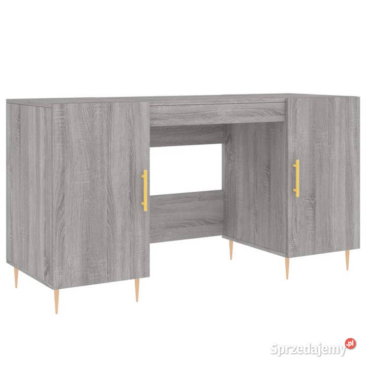 Biurko szary dąb sonoma 140x50x75 materiał