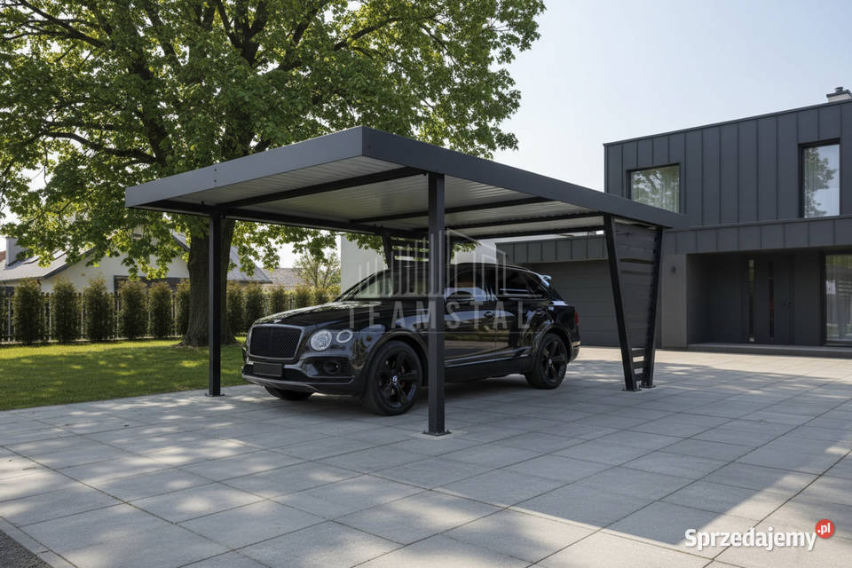 Carport V PREMIUM 45x45m Wypełnienie panelami 21m2 Garaże i miejsca postojowe