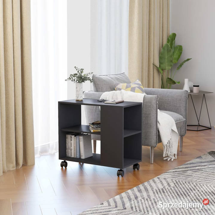 Stolik boczny szary 70x35x55 materiał