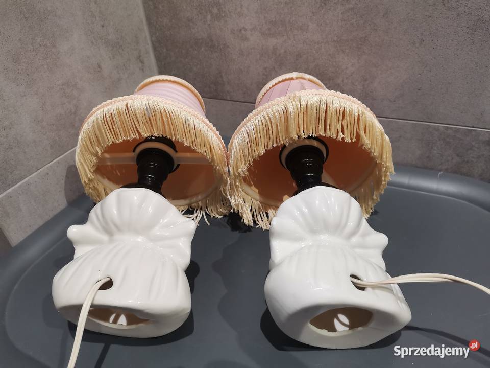 Stara figurka lampka Pierrot Arlekin 2 sztuki śląskie