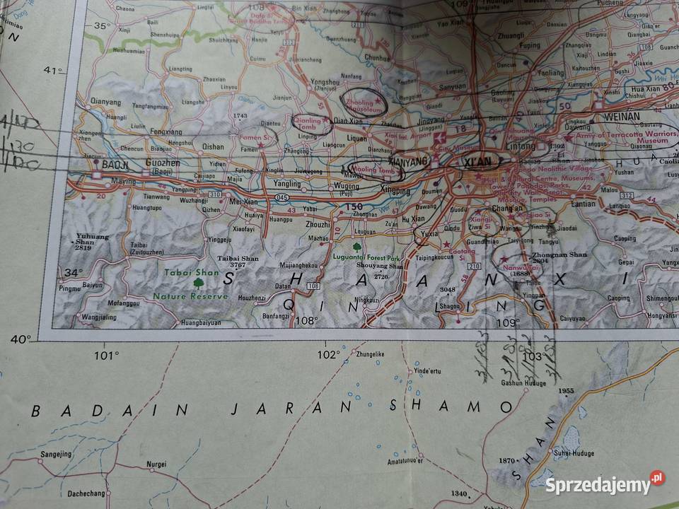 China North Nelles Map 11 500 000 Kraków sprzedam
