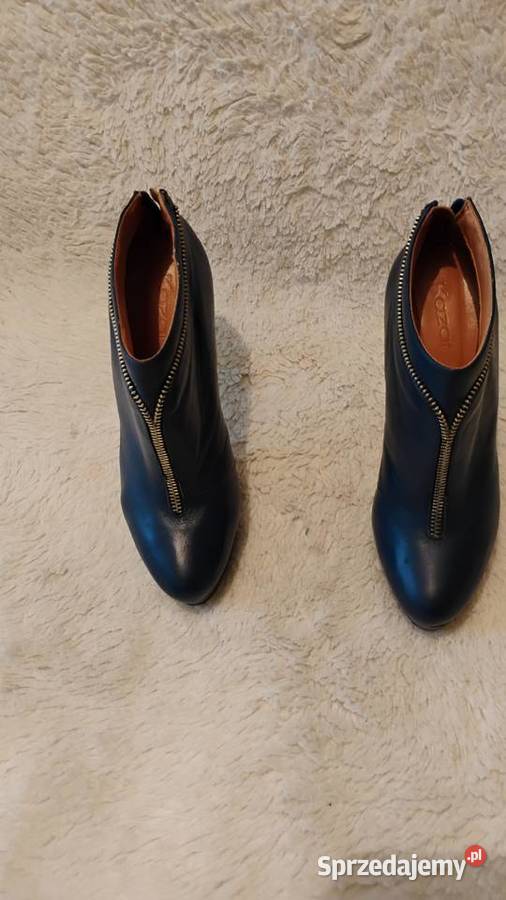 botki na platformie skórzane damskie