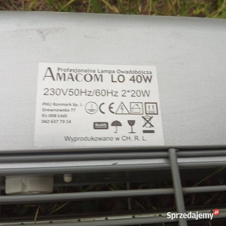 Profesjonalna lampa owadobójcza
AMACOM LO 40W Warszawa
