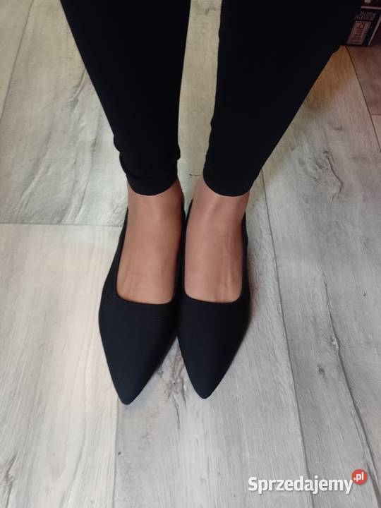 4041 Czarne baleriny wieczorowe z odkrytą piętą 26cm małopolskie Kraków sprzedam