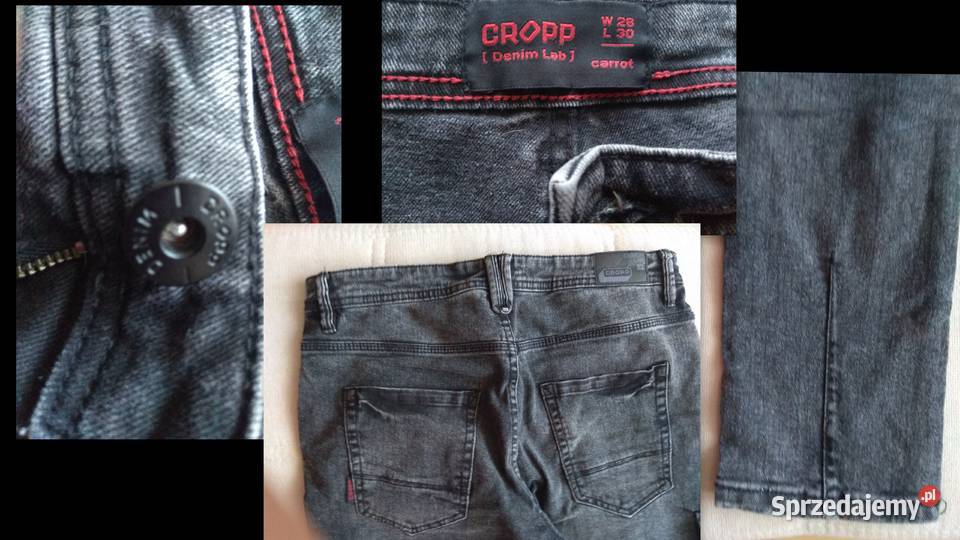 Spodnie czarne CROPP W28 L30 Rozmiar uniwersalny śląskie Katowice