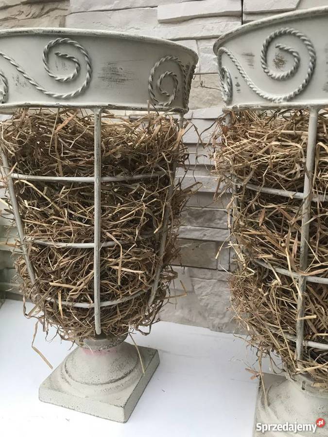 Wazon swiecznik metaloplastyka 2 dzban ażurowy