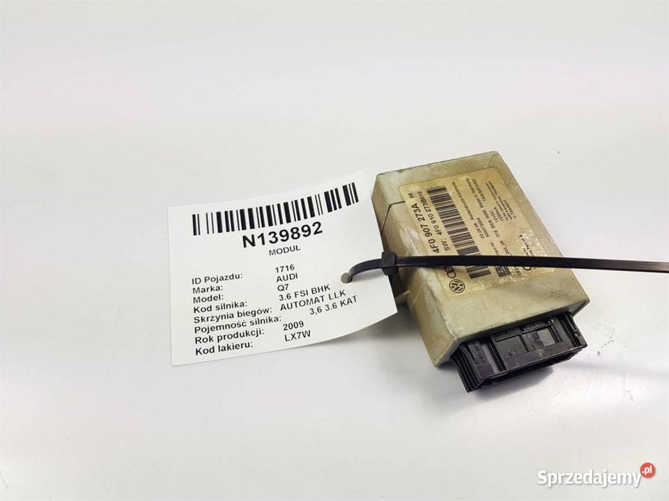 MODUŁ CISNIENIA OPON AUDI Q7 4F0907273A osobowe Pozostałe sprzedam