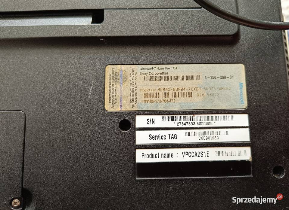 Komputer Sony PCG61713M Windows 7