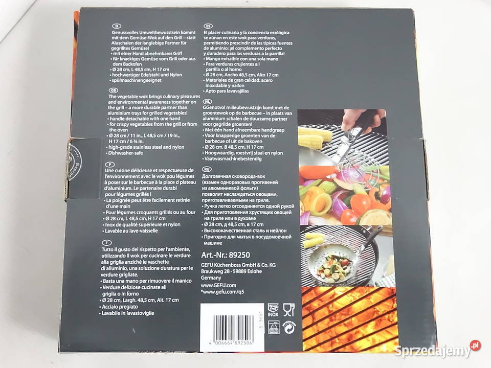 Wok do grillowania warzyw GEFU BBQ stal