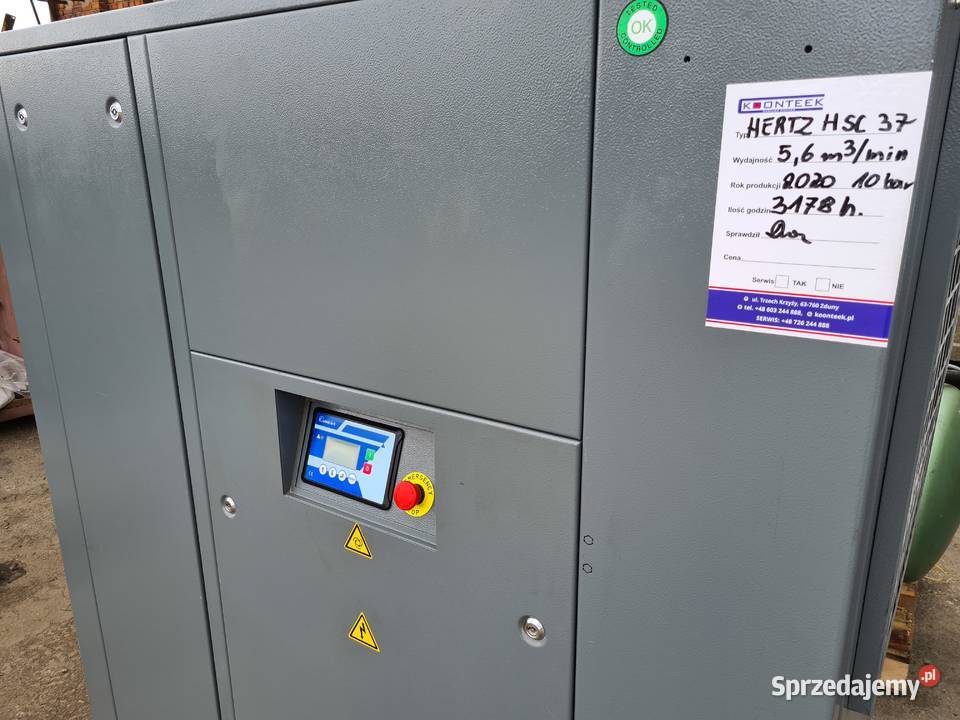 Kompresor śrubowy HERTZ HSC 37 WALTER 37 kw 2020 wielkopolskie Zduny