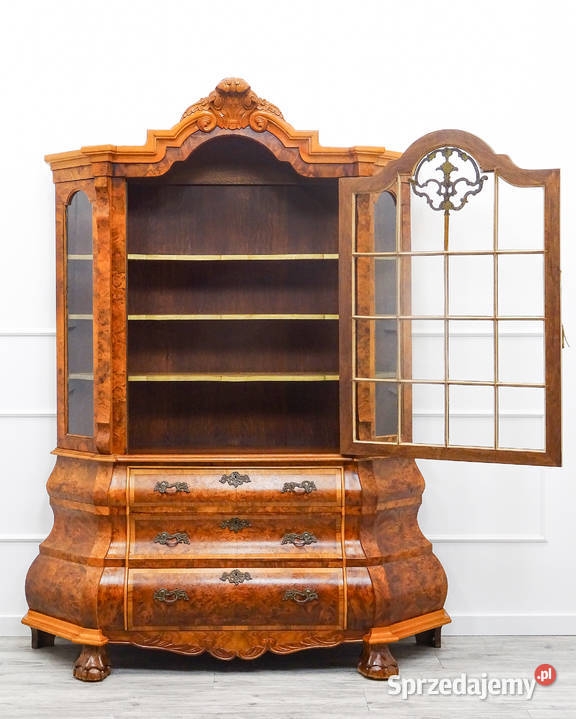 Stylowa Solidna Wysoka WITRYNA szuflady ORZECH Kalisz