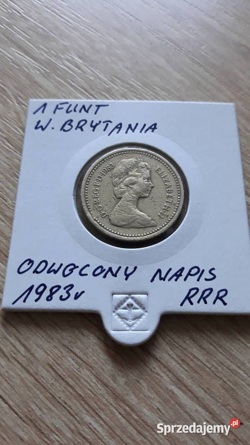 1 Funt 1983 rElżbieta IIOdwrócony napis RRR