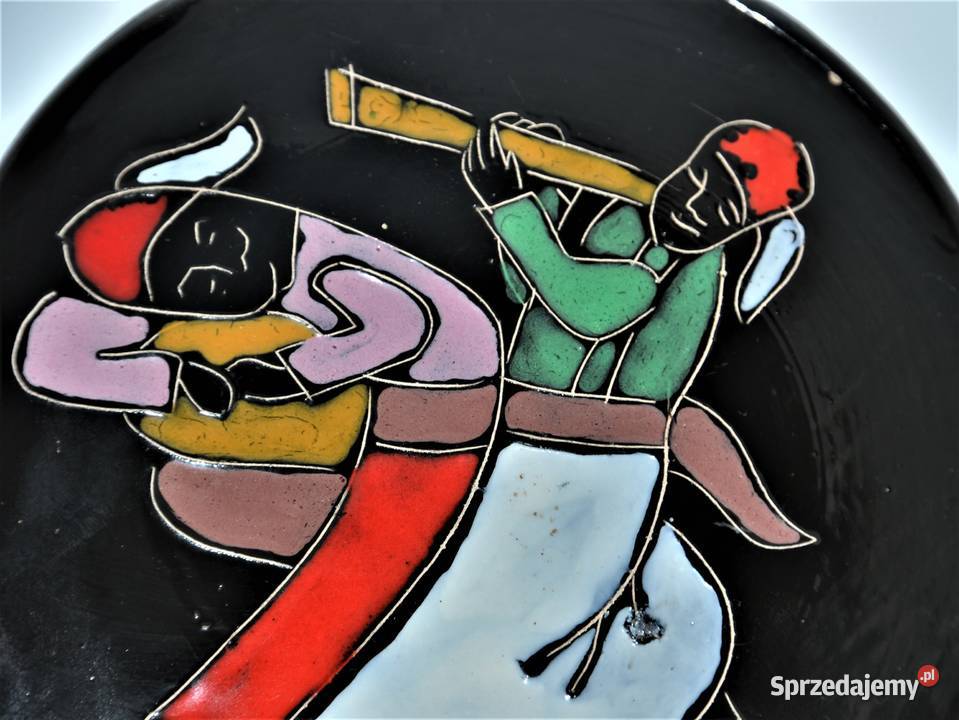 talerz patera na ścianę ceramika lata 5060te 17 Porcelana i szkło